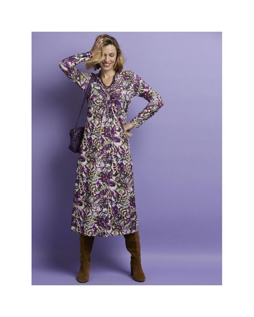 Robe by - Robe avec noeud et effet drapé Daxon en coloris Purple