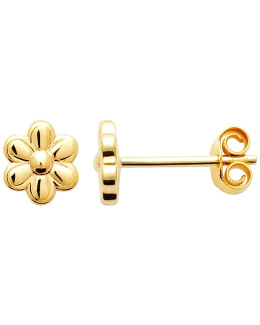 Boucles oreilles Boucles d'oreilles marguerite plaqué or Brillaxis en coloris Metallic