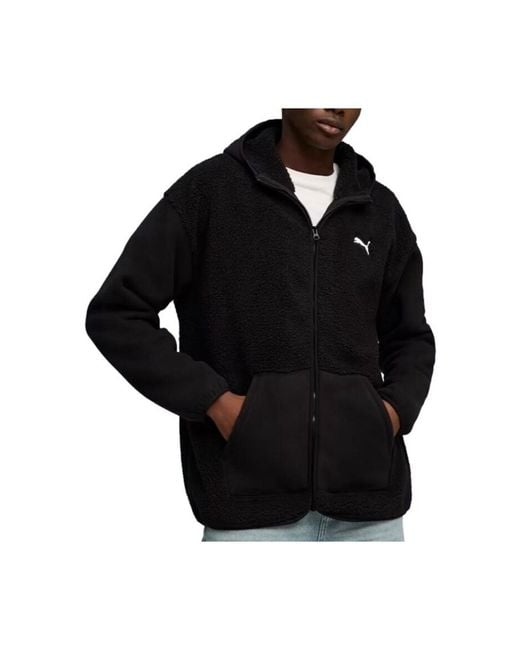 PUMA Trainingsjack Ess Elevated Relaxed in het Black voor heren