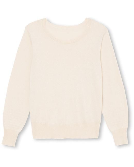 Pull by - Pull encolure ronde pure laine Daxon en coloris White