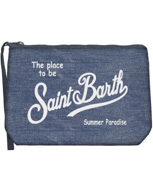 Pochette ALINE LINEN Mc2 Saint Barth en coloris Blue