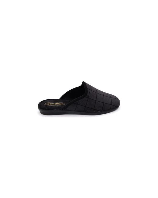 Chaussons maxence Semelflex pour homme en coloris Black