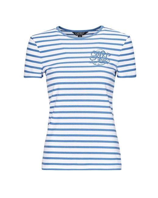 T-shirt ALLI-SHORT SLEEVE-T-SHIRT Lauren by Ralph Lauren en coloris Blue