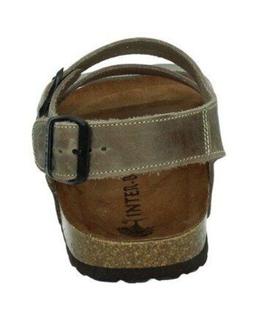 Sandales plates Interbios pour homme en coloris Green