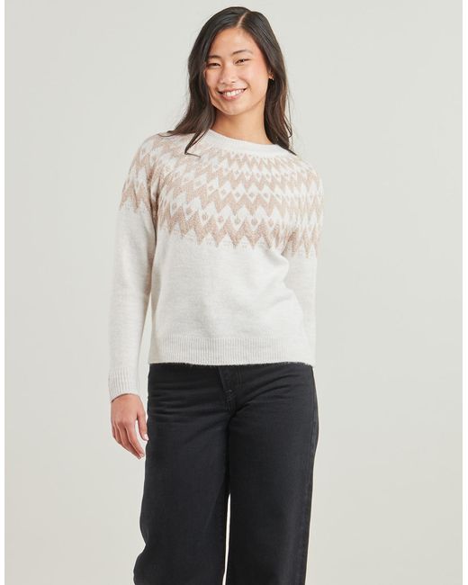 Pull Onlfry Ls Jq Glitter ONLY en coloris White