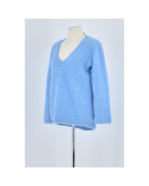Pull Pull En Lin Sandro en coloris Blue