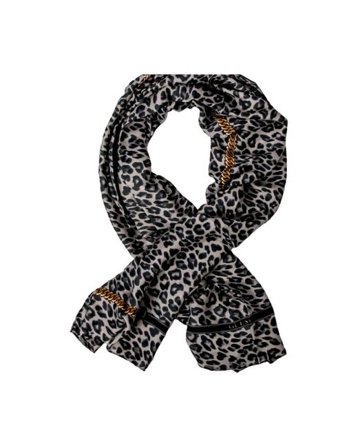 Echarpe Leopard Guess en coloris Gray