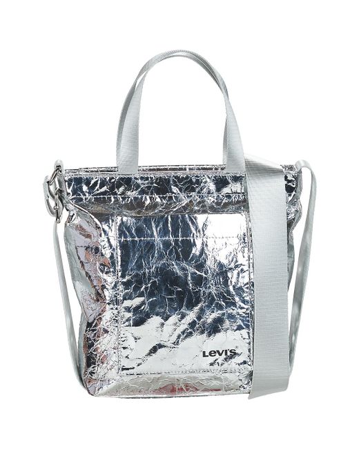 Borsa a spalla donne mini icon tote argento di Levi's in Blue