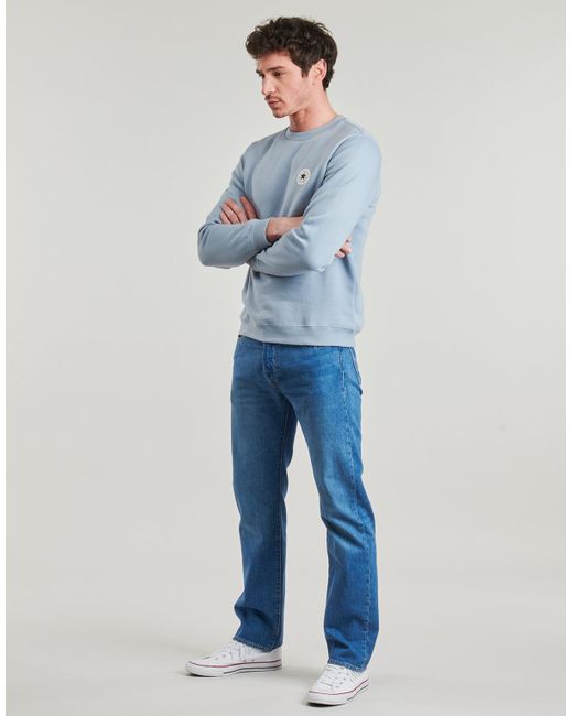 Converse Sweatshirt Go-To Chuck Taylor Patch Crew in Blue für Herren