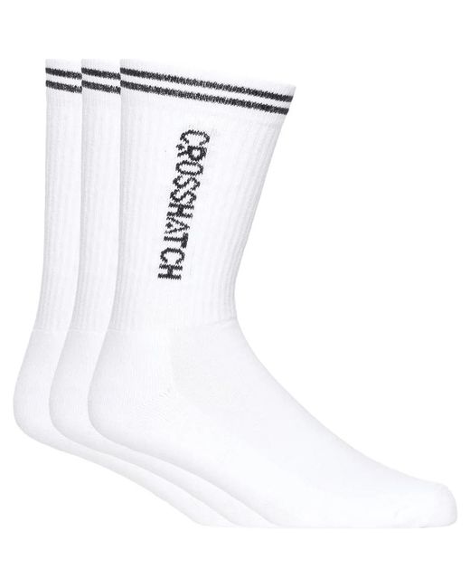 Chaussettes Peppy Crosshatch pour homme en coloris White