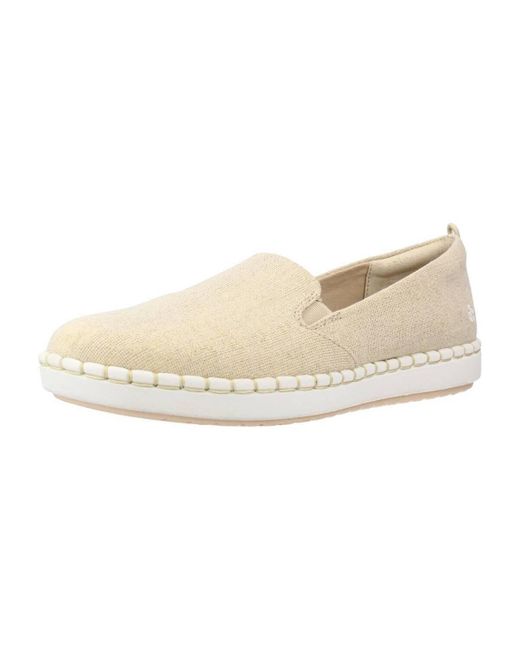 Clarks Sneakers Step Glow Slip in het Natural