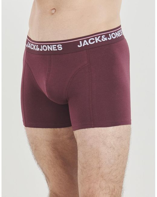 Jack & Jones Boxer Jactimothy Solid Trunks X3 in Purple für Herren