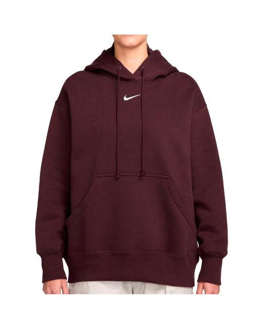 Sweat-shirt W NSW PHNX FLC OS PO HOODIE Nike en coloris Red