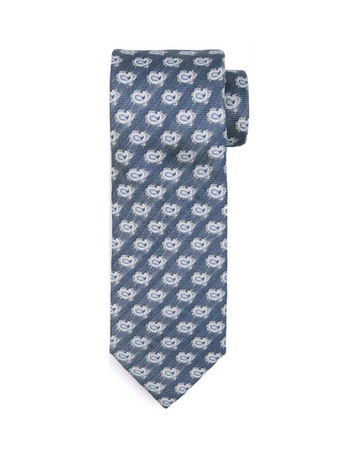 Suitable Stropdas Stropdas Zijde Paisley Donkerblauw in het Blue voor heren