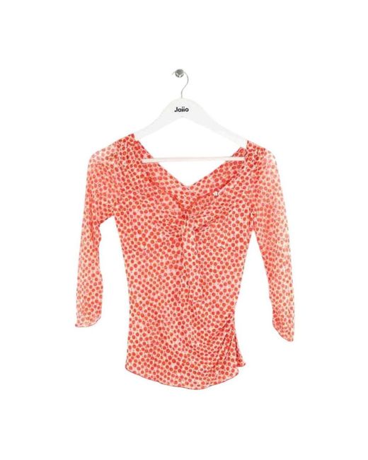 Blouses Blouse en soie orange Diane von Furstenberg en coloris Red