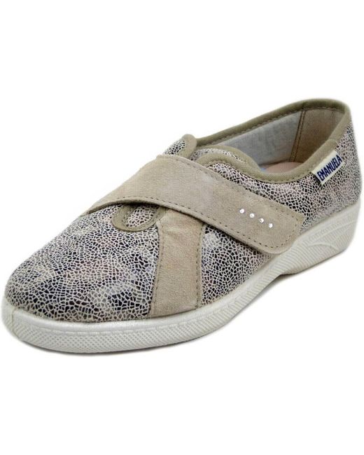 Chaussons Chaussures, Sneakers, Confort, Tissu-2205B Emanuela en coloris Gray