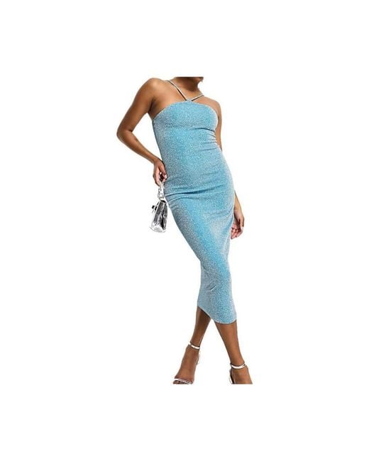 Robe Viglitter Vila en coloris Blue