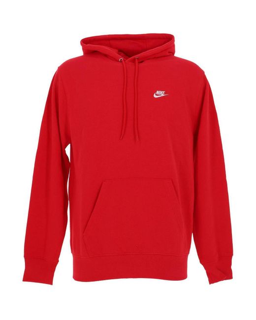 Sweat-shirt M nk club ft po hoodie Nike pour homme en coloris Red
