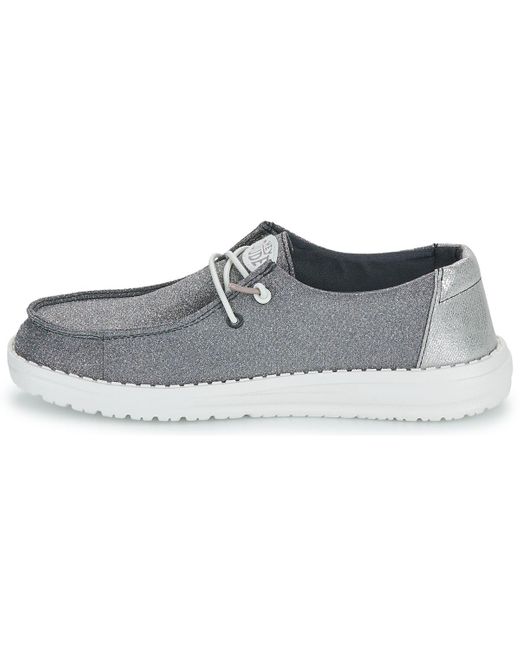 HeyDude Instappers Wendy Metallic Sparkle in het Gray