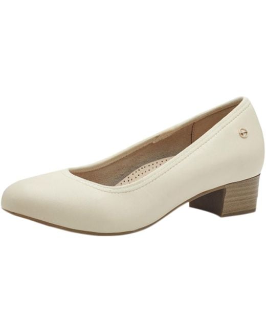 Ballerines Ballerine à Talon Cuir Tamaris en coloris White