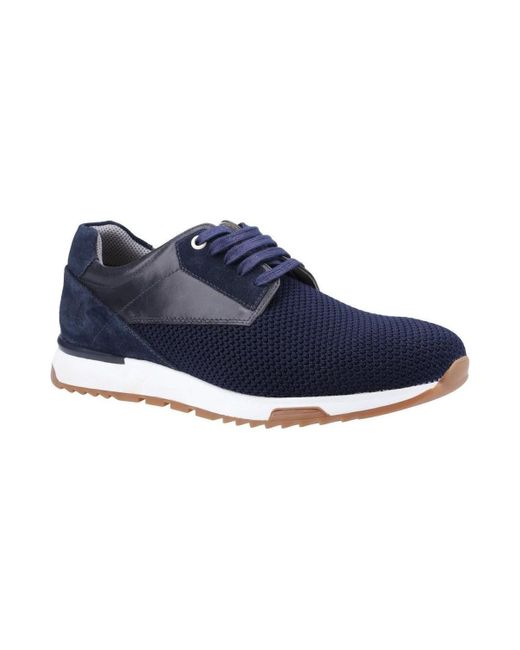 Hush Puppies Blue Simon Lace Up Mens Trainers Shoes (trainers) for men
