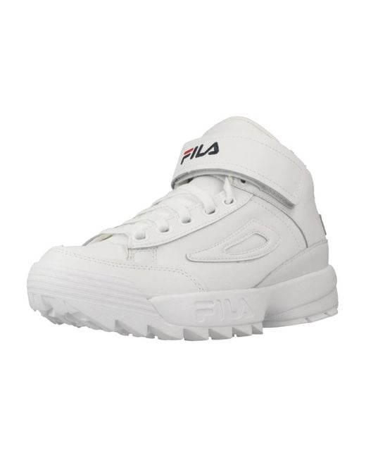 Witte hoge sneakers Fila klittenband - Vinted