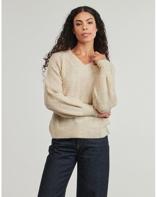 Pull ONLLUCILLA LS GLITTER ONLY en coloris Natural