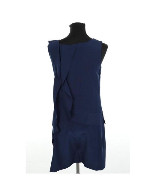 Robe courte Robe en soie bleue Diane von Furstenberg en coloris Blue