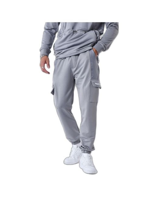 Project X Paris Trainingsbroek Jogging Style Cargo Uni in het Blue voor heren