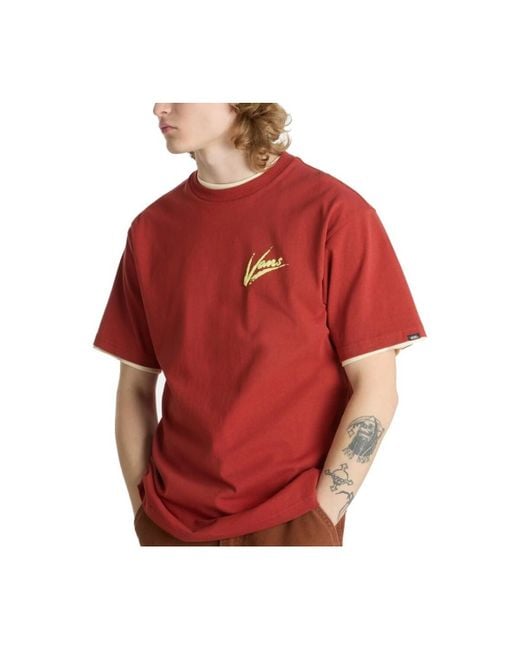 T-shirt DETTORI LOOSE SS Vans pour homme en coloris Red
