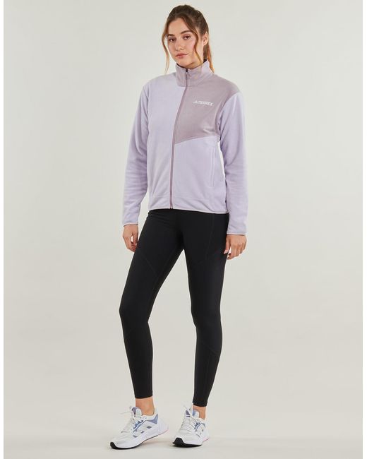 Adidas Fleece Jack Multi Full-Zip Fleece Jacket in het Purple