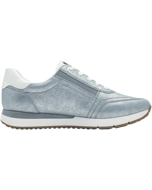 Baskets basses Basket Cuir Tamaris en coloris Blue