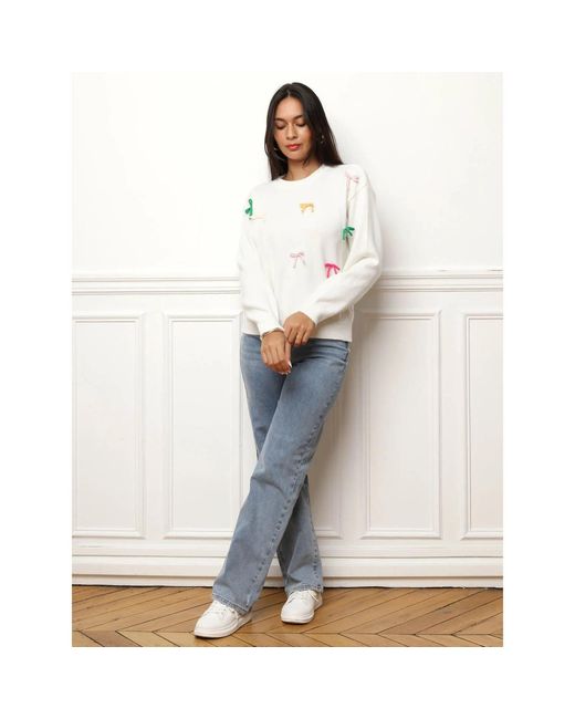 Pull Pulls Pour Femme La Modeuse en coloris White