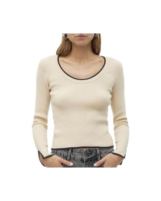 Pull Joan Vero Moda en coloris Natural