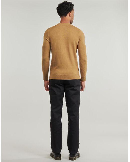 Lyle & Scott Sweatshirt Cotton Merino Crew Neck Jumper in Brown für Herren