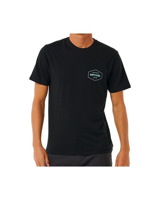 Polo STAPLER TEE fd Rip Curl pour homme en coloris Black