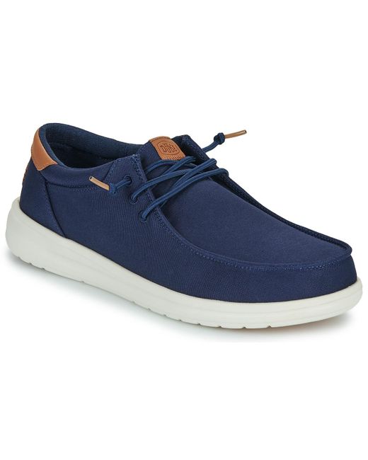 HeyDude Instappers Paul Canvas in het Blue voor heren