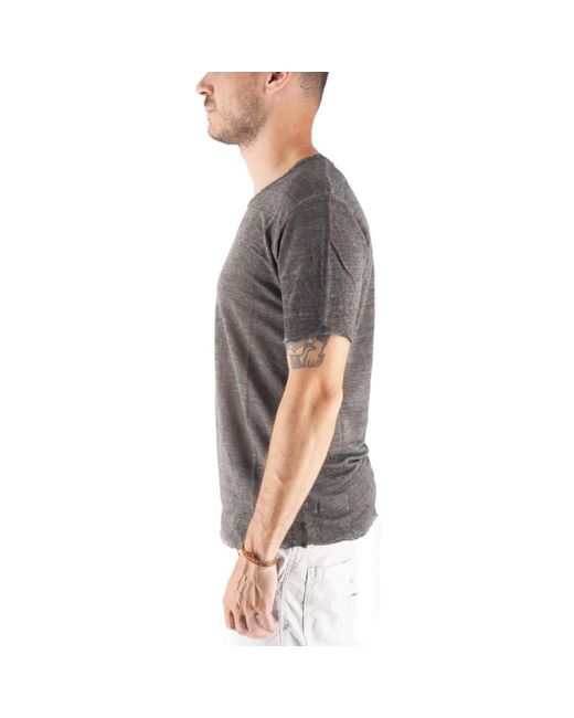 T-shirt T-Shirt Granada En Pur Lin DEVID LABEL pour homme en coloris Gray