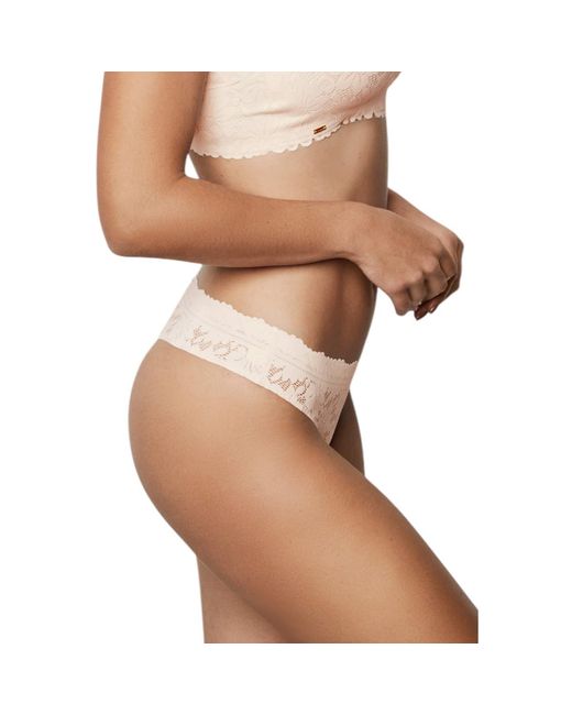 Strings String One And Lace Selmark en coloris Brown