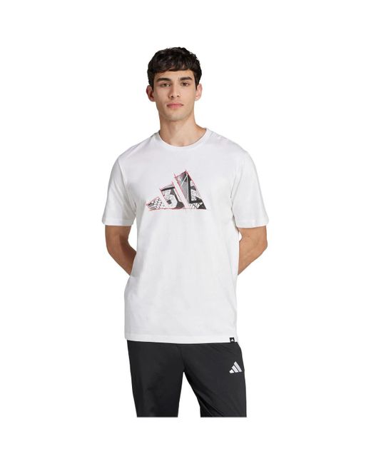 Polo M PHOTO TEE 2 Adidas pour homme en coloris White