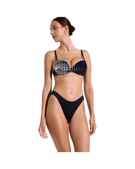 Maillots de bain Bas maillot slip de bain échancré taille basse Quito Lisca en coloris Black