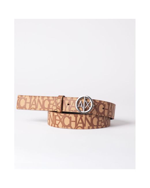 Ceinture Ceinture en cuir écologique AX avec logo EAX en coloris Pink