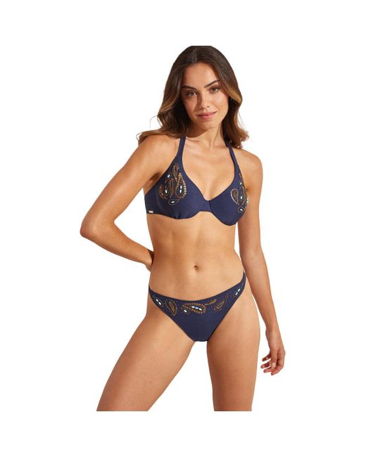 Maillots de bain Haut maillot de bain triangle armaturé non préformé BAIKAL Selmark en coloris Blue