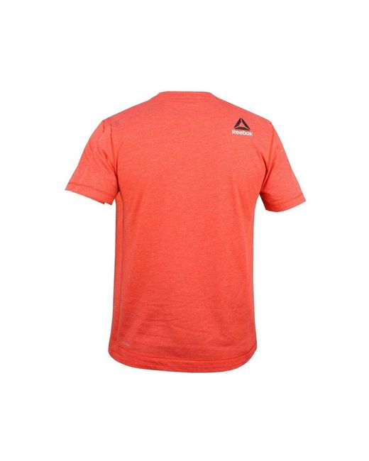 Reebok T-Shirt Korte Mouw Speedwick Delta in het Red voor heren