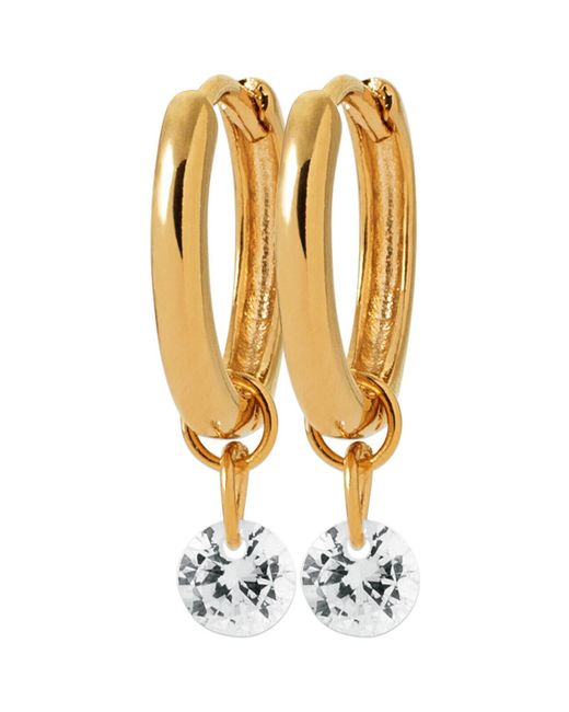 Boucles oreilles Boucles d'oreilles créoles oxyde blanc Brillaxis en coloris Metallic