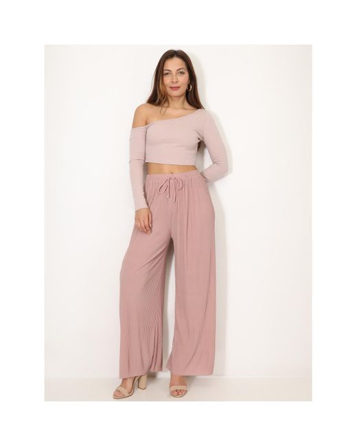 La Modeuse Broek 71624_P168408 in het Pink