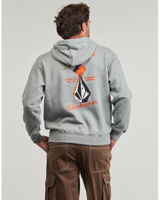 Volcom Capuchon Sweaters Workwear Po in het Gray voor heren