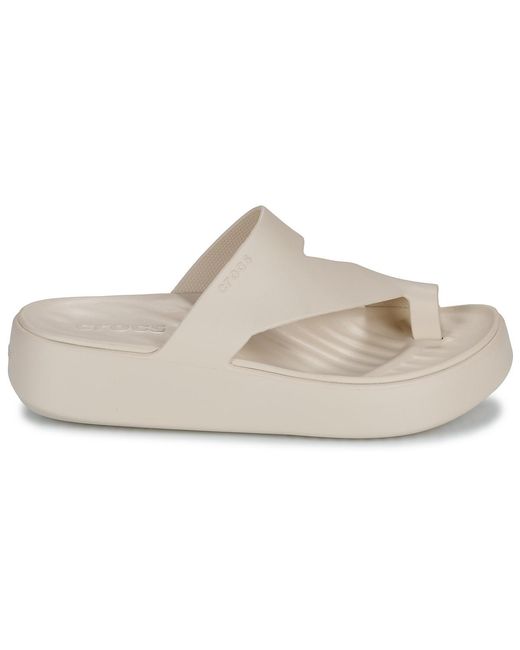 Tongs Getaway Platform Toe Loop CROCSTM en coloris White