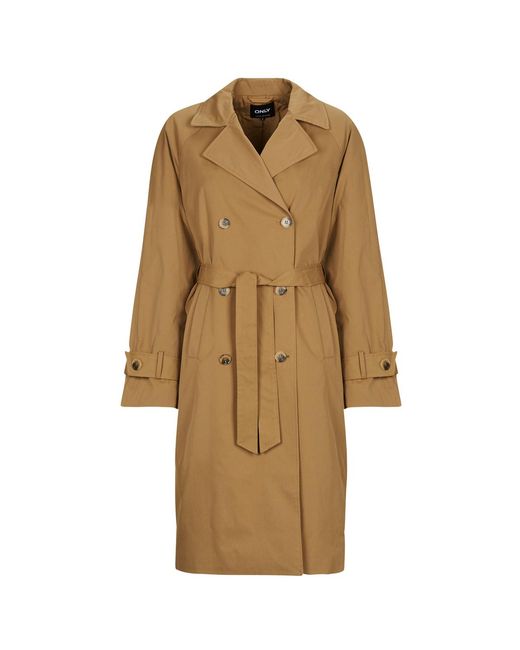 ONLY Trenchcoat Onlorchid in het Natural