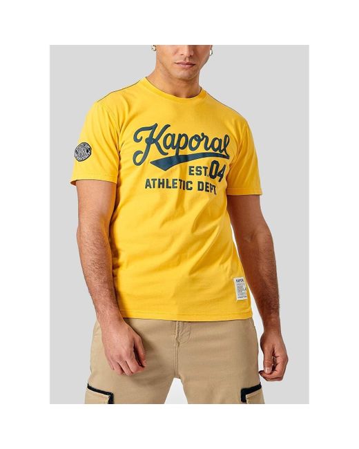 T-shirt - T-shirt col rond - jaune Kaporal pour homme en coloris Yellow